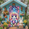 thumbnail image 5 of Luxcidy 70.87x35.43 in Easter Door Cover, Welcome Spring Door Cover Decorations, Easter Rabbit Door Cover Photo Backdrop for Front Door Welcome Spring Easter Seasonal Hanging Decorations(F), 5 of 6