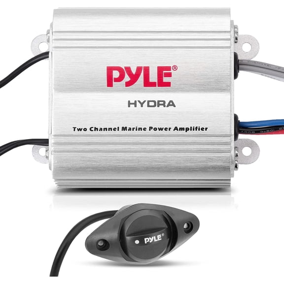 Pyle PLMRMP1A Waterproof 400 W 2 Channel Marine Power Audio Amplifier for Boats
