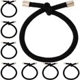 thumbnail image 1 of Mxxipp 8 lazos para el pelo anudados negros para mujer, antideslizantes, elásticos, soportes para coleta, bandas de goma elásticas ajustables, accesorios para cabello grueso y fino, 1 of 5