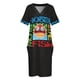 thumbnail image 3 of Vestido colgante con bolsillo para mujer Camiseta clásica con el logo de Hootie and the blow actuación en festival, 3 of 6