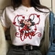 thumbnail image 1 of Valentine's Day Gift Disney Mickey Mouse Women's Crewneck High-Quality Casual 100% Cotton T-shirt Free ShippingXS Gao Jinjia LED, 1 of 2