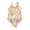 Orange, variant on Girls Sequin Swimsuit UPF 50+ One Piece Swimwear Size:8-9 Years