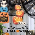 thumbnail image 5 of Decoración de puerta delantera de Halloween, letrero de calabaza de madera, cosecha, decoración de puerta de pared colgante de otoño, 5 of 5