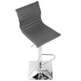 thumbnail image 6 of Masters Contemporary Adjustable Barstool with Swivel in Grey Faux Leather by LumiSource, 6 of 8