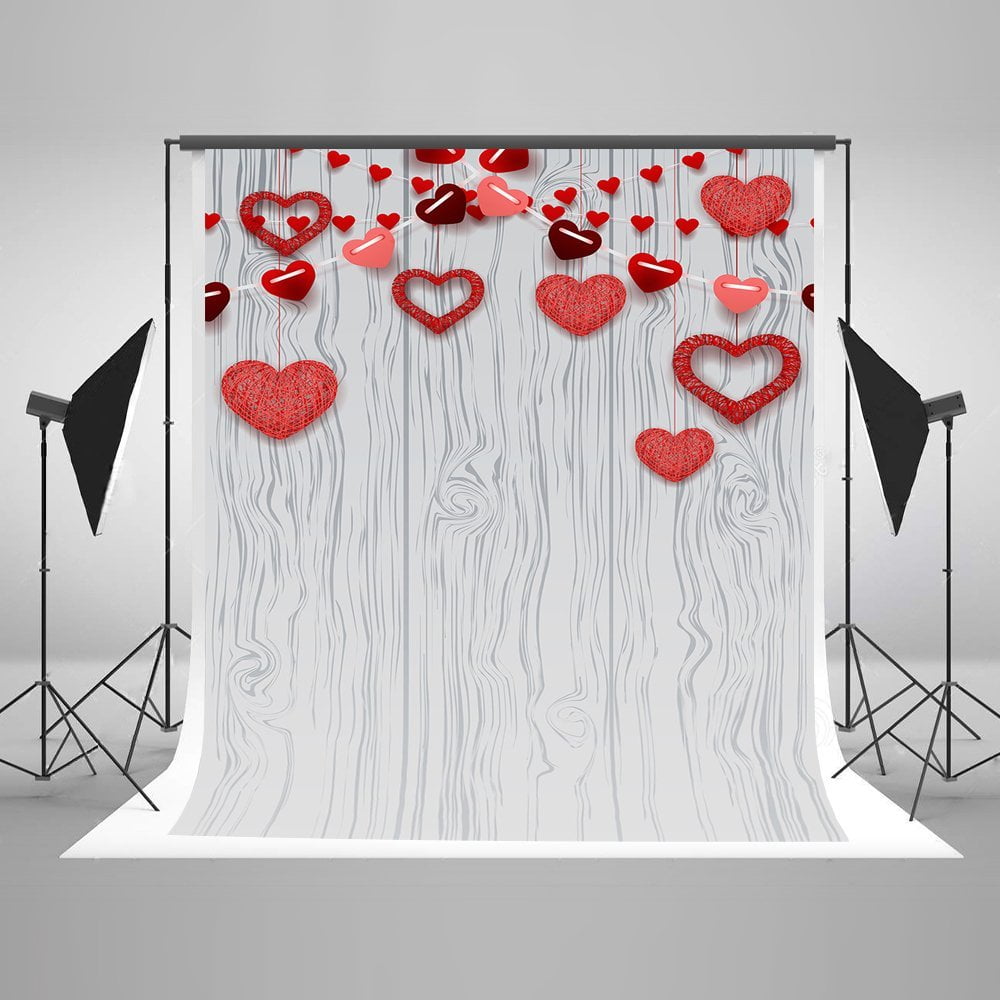 MOHome 5x7ft Express Love Romantic Wood wall Wedding Backdrop Studio