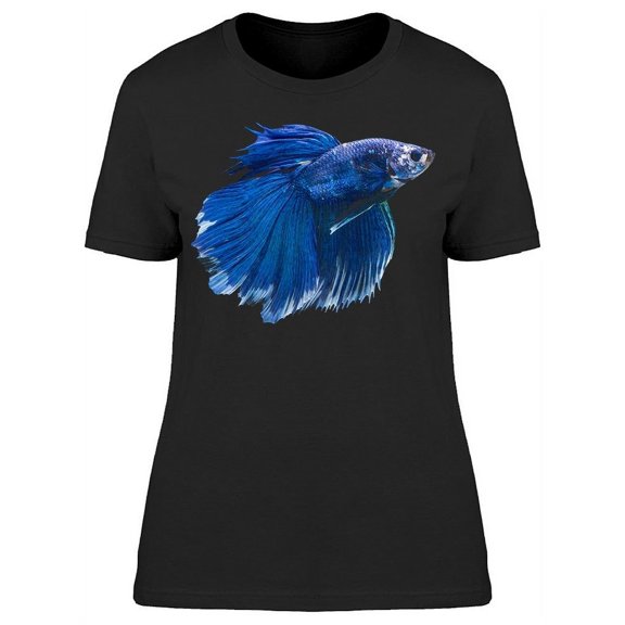 Dark Blue White-Tipped Betta T-Shirt Women -Image by Shutterstock, Female x-Large