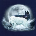 thumbnail image 3 of Tee Hunt Yin & Yang Wolves T-Shirt Animals Wildlife Nature Wolf Pack Moon Mens Shirt, Green, 3X-Large, 3 of 5