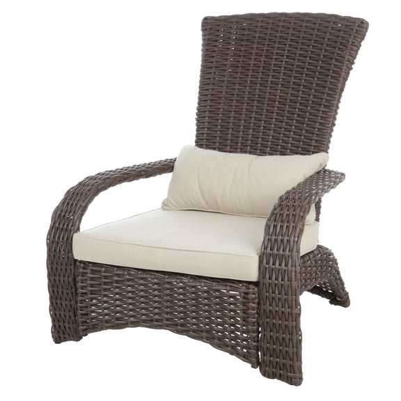 Balkene HomeDeluxe Coconino Wicker Chair-Finish:Mocha/Beige