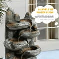 thumbnail image 2 of TITIMO 6-Tier Cascading Rock Water Fountain Outdoor Garden Waterfall with Lights,Fountain Indoor Decor for Garden, Patio, Backyard, Deck, Porch and Home Art Decor, 2 of 9