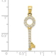 thumbnail image 3 of Finest Gold 10K Yellow Gold CZ Key Pendant, 3 of 3