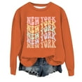 thumbnail image 2 of New York Sweatshirts for Women 2025 Long Sleeve Crewneck Y2K Graphic Sweatshirt Pullover Tops Streetwear, 2 of 4