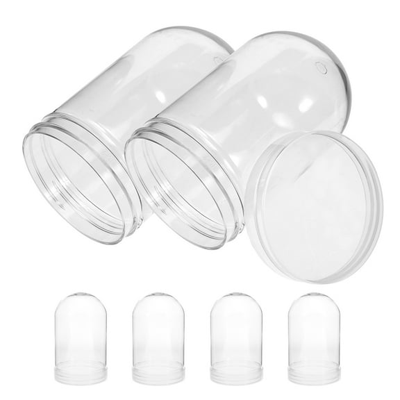 6 Pcs Snow Globe Photo Christmas Ornaments Plushies Child Transparent