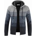 thumbnail image 1 of Sudadera con capucha para hombre, tejido de punto, sudadera, suéter, chaqueta, abrigo, para hombre, otoño e invierno, forro polar, gruesa y cálida, sudadera con capucha, cárdigan, suéter, tejido, 1 of 5