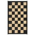 thumbnail image 2 of HOMERRY Geometric Plaid Outdoor Rug Straw Plastic Area Rug for Balcony Pool RV Waterproof Reversible Carpet, Brown/Black, 8'x 10', 2 of 7