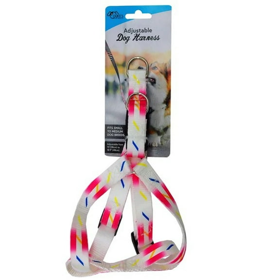 Adjustable Dog Harness, Assorted Double-Sided Print, up to 25lbs