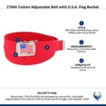 thumbnail image 4 of CTM Cotton Adjustable Belt with U.S.A. Flag Buckle, 4 of 4