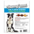 CHOMP 'EMS Five Flavor OIF8 Kabobs Dog Treats Beefhide Chewstick