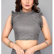 Accessorize Kingdom Womens Printed Georgette Ready to Wear Saree