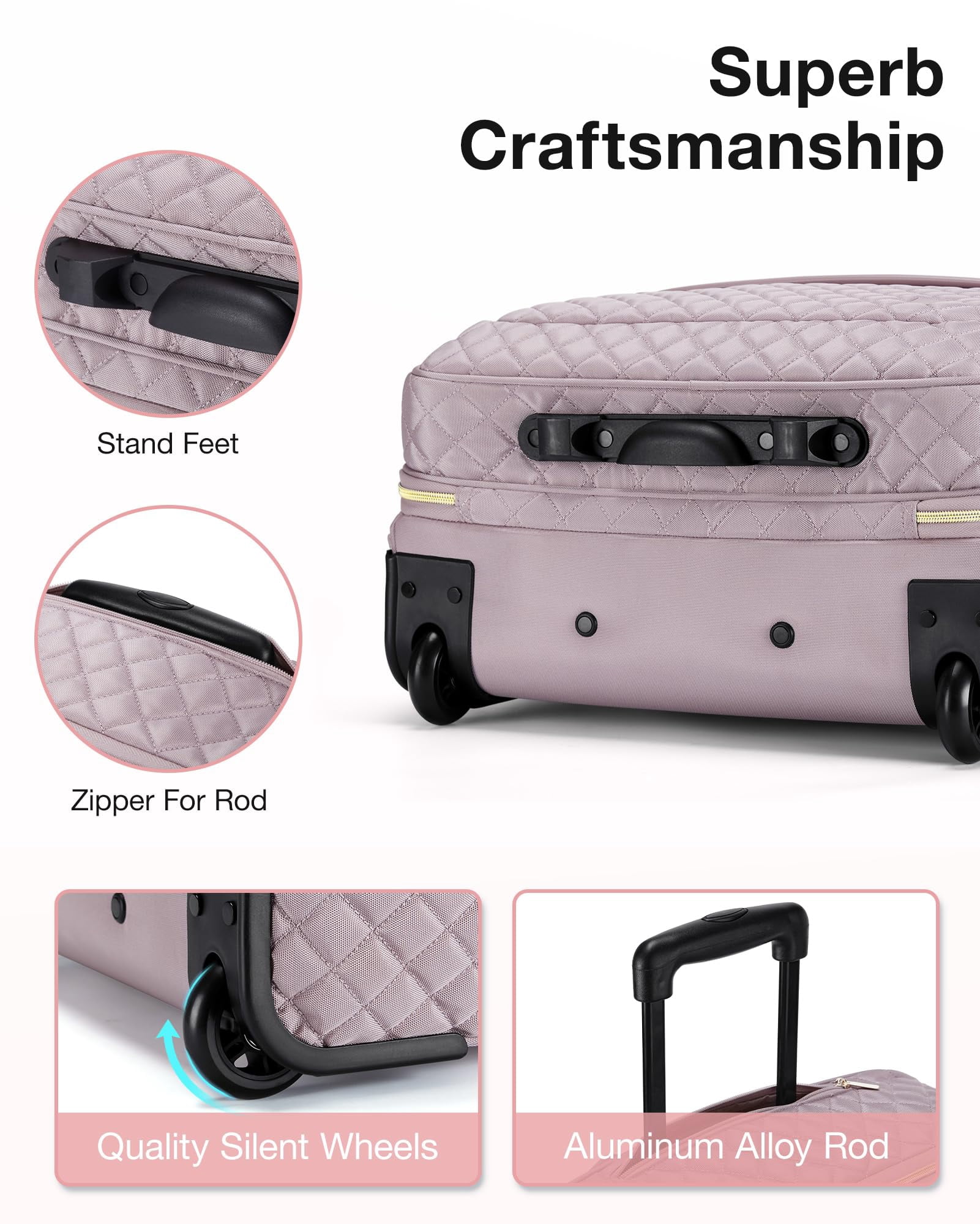 ROSECER Rolling Laptop Bag, 17.3 Inch Premium Laptop Briefcases with Wheels for ROSECER Rolling Laptop Bag, 17.3 Inch Premium Laptop  main image 2