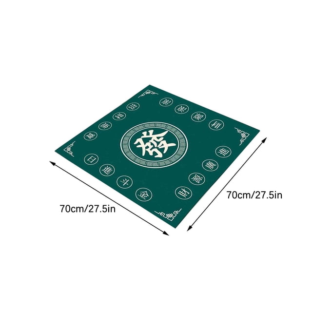 Bdday Tapis de Mahjong Réduction Tapis de Table Accessoires de Mahjong Nappe de Jeu Poker Domino Tapis de Jeu pour Jeux de Cartes et Carreaux 70x70cm