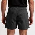 thumbnail image 3 of Nestiefly Shorts for Mens 2026 Cozy Texture Embroidered Casual Stretch Elastic Waist Shorts with Pockets Black M, 3 of 4