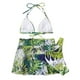 thumbnail image 4 of Trajes de baño para mujer, 2 piezas, estampado tropical hawaiano, camisola, sujetador y volantes, conjuntos de baño, ropa de playa OAVQHLG3B Store  lin121212, 4 of 4
