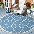 thumbnail image 2 of SAFAVIEH Beach House Sharla Geometric Indoor/Outdoor Area Rug, Blue/Creme, 6'7" x 9'2", 2 of 10