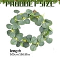 thumbnail image 3 of Artificial Eucalyptus Leaves Foliage String Lights 16.4Ft 50 Lights Leaf Lights Warm Greenery Vines Garland and Table Runner Battery Operated Wedding Backdrop Wall Decor, 3 of 6