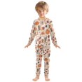 thumbnail image 6 of FORMRS Long Sleeve Top and Pants Pajama Set for Niños 2-Piece Sleepwear, Sizes 18M-8Y, Fall Acorns Pattern, 6 of 6
