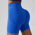 thumbnail image 3 of Pantalones cortos de yoga de cintura alta para mujer - Poliéster/spandex, suave y elástico, realza las caderas, fitness/baile, 3 of 4