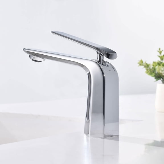 Bathroom Sink Faucet  Single Handle 1 Hole Vanity Sink Faucet Cold and Hot Water Mixer Tap, Single Lever Lavatory Faucet