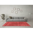 thumbnail image 3 of Ahgly Company Indoor Square Oriental Red Industrial Area Rugs, 3' Square, 3 of 4