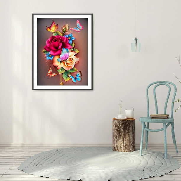 Cuadros Decorativos DIY taladro cuadrado completo diamante pintura mosaico 5D flores mariposas Kit ilustraciones Ndcxsfigh Nuevos Originales