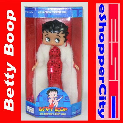 Betty Boop 10" Mini Doll Glamor Night Dress w/ Doll Stand, New Gift Cartoon TV By Precious Kids 31004