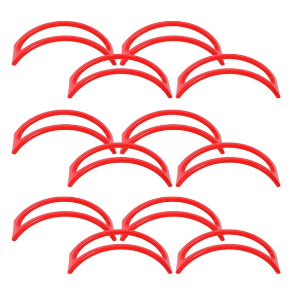 KONTONTY Durable Red PP Taco Plate Tray for Easy Filling and Eating Wide Application 12Pcs