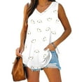 thumbnail image 4 of Wycnly Tank Tops for Women Vintage Lightweight Comfy Tunic Tee Tops Summer Leopard Print V-Neck Sleeveless Shirts Fashion Blouses White l, 4 of 6