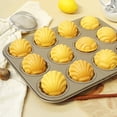 thumbnail image 6 of AUDeals Nonstick Cake Pan, 12-Cup Commercial Carbon Steel Cookies Trays for Oven Baking, Warp Resistant Bakeware, Round Shell Shape Cake Pans, for Baking, Cookies, Muffins, Pastries, 6 of 9