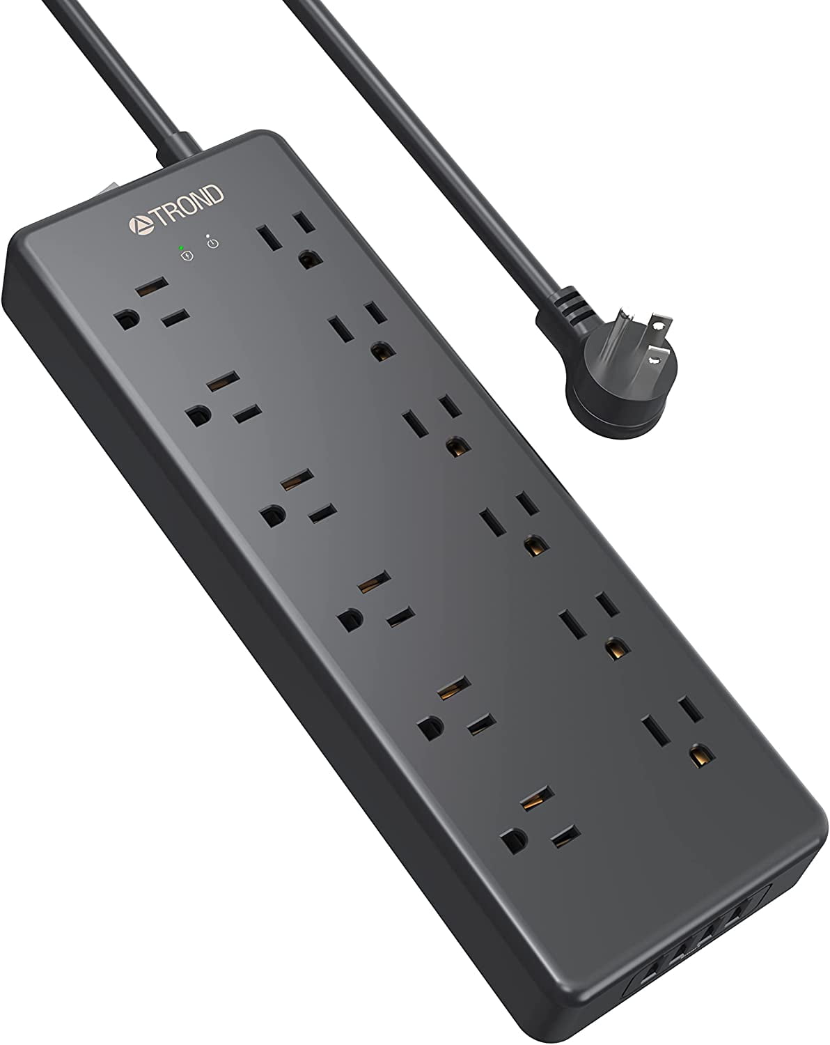 TROND Surge Protector Power Strip with USB, 5ft Long Extension Cord for