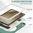 thumbnail image 2 of Dteck Case for Samsung Galaxy A9 Plus 11-inch 2023 (X210,X215,X216,X218),Heavy Duty Armor 3-Layer Protection Case Rotating Kickstand Cover with Hand Strap,Emeraldgreen, 2 of 8