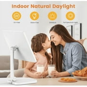 LASTAR Light Therapy Lamp, UV-Free 12000 Lux Max at 12", Sun Lamp with 5 Brightness Levels & 4 Color Temperatures & 6 Timer Functions, 180 Free Rotable Heavy Base Smart Plug Sunlight Lamp for Therapy