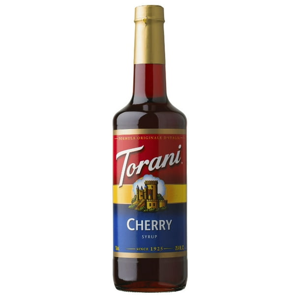 Torani Cherry Syrup, Drink Mix, Handcrafted Soda Flavoring, 750ml