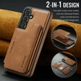 thumbnail image 3 of Allytechgroup 2 In 1 Wallet Phone Case for Samsung Galaxy S24 Ultra Plus, Compatible with Magsafe RFID Blocking Cover with 7 Cards Slots Stand Protective Business Type Case for Women Men, Brown, 3 of 10