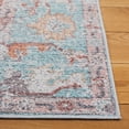thumbnail image 4 of SAFAVIEH Tucson Candis Oriental Machine Washable Area Rug, Turquoise/Rust, 3' x 5', 4 of 8