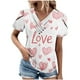 thumbnail image 2 of Puntoco Liquidación de blusas cortas para mujer, blusas casuales de manga corta con cuello en V a la moda para primavera y verano, 2 of 5