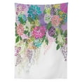 thumbnail image 3 of Ambesonne Flower Tablecloth Rectangular Table Cover, Vintage Boho Inspiration, 60"x84", White Violet, 3 of 4