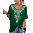 thumbnail image 2 of Palato Womens Plus Size Tops,Fashion Women's Summer Round-Neck 1/2 Sleeve Print Casual T-shirt Blouse, 2 of 5
