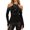 A, variant on Trendfront Womens Rhinestone Cold Shoulder Top Halter Neck Long Sleeve Fitted Dressy Party Blouse Night Out Outfit