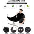 thumbnail image 2 of Tablier de rasage, Cape de coupe de cheveux, Tablier de rasage à bavette barbe, Cape de toilettage imperméable à cheveux en tissu, Cape de protection pour homme ou protections de (noir) 72*120cm,Adélala Kuyhfg Bienvenido a Kuyhfg, 2 of 5