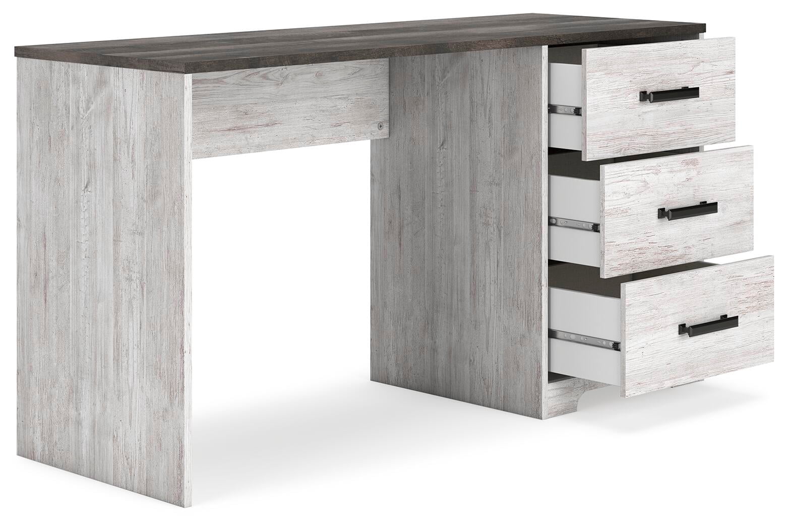 Signature Design by Ashley Shawburn 54" Farmhouse Home Office Desk, White/Charcoal Gray