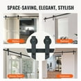 thumbnail image 6 of "8FT Heavy Duty Sliding Barn Door Hardware Kit - 330LBS Capacity, I-Shape Track, Silent Pulley, Fits 3.7-4.3FT Wide & 1.3-1.8" Thick Door Panel (Single Door)", 6 of 10